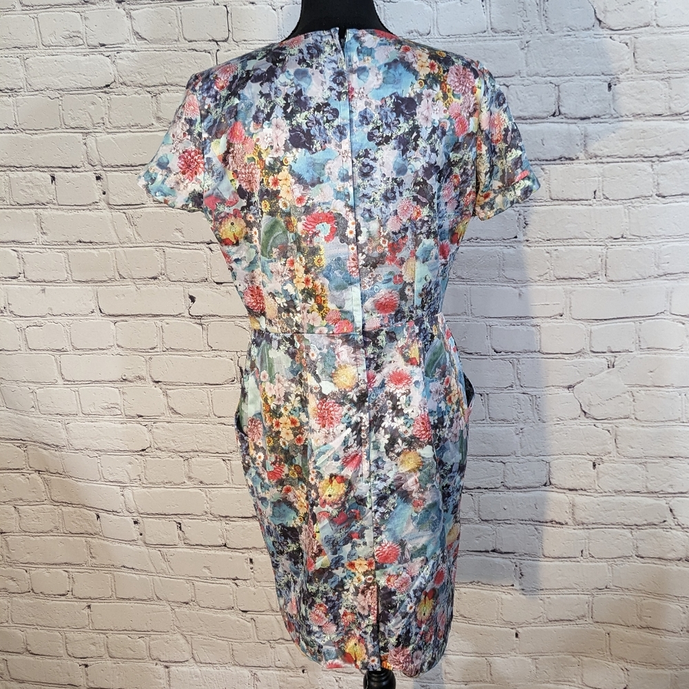 H&M Watercolor Floral Sheath Dress - Picture 3 of 6